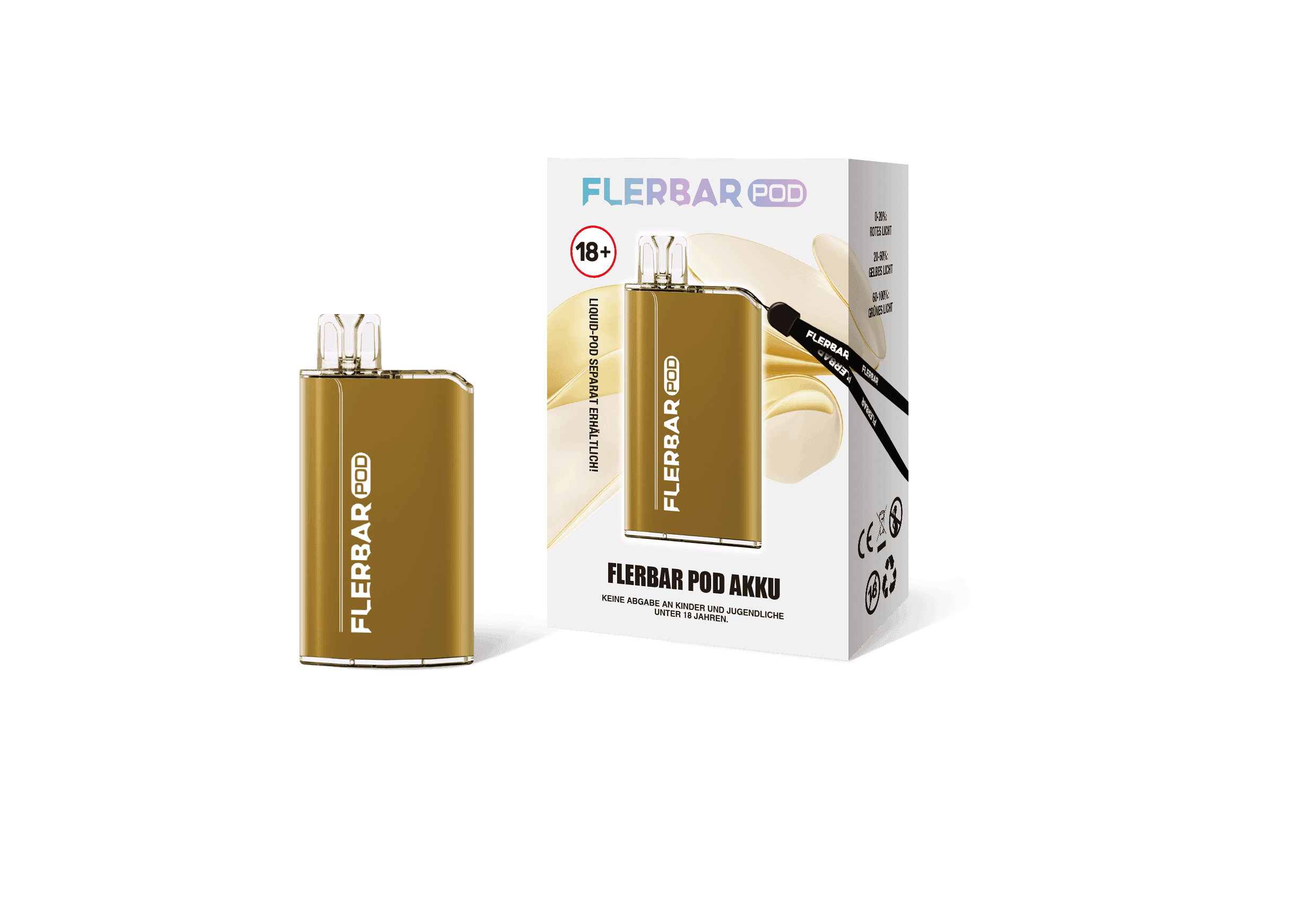 Flerbar Pod Akkuträger Gold - EdenVape24